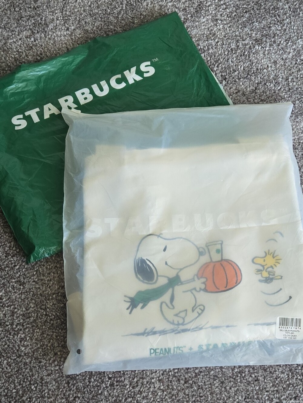 Starbucks Peanuts Snoopy & Woodstock Tote Bag. Official Merch.